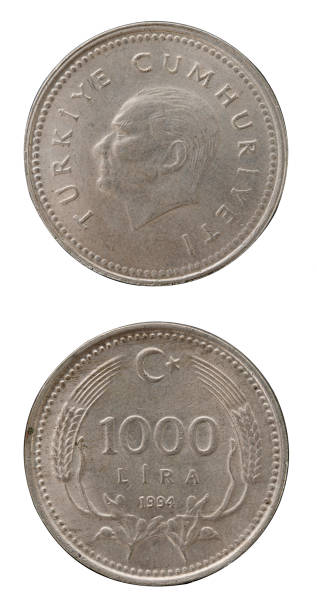 istock Old 1000 Turkish Lira Coin 1257909862
