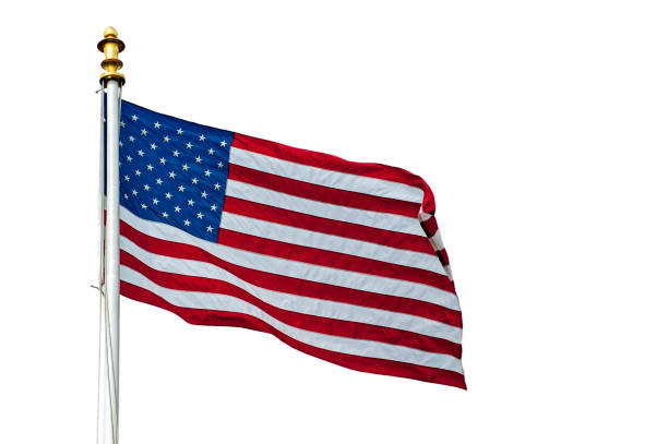 istock American flag against white background 1257912906