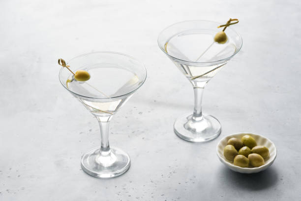 istock Classic Dry Martini with olives 1257912945