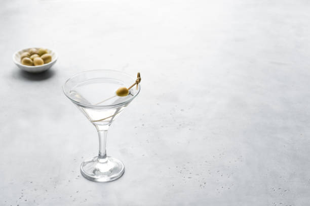 istock Classic Dry Martini with olives 1257912948