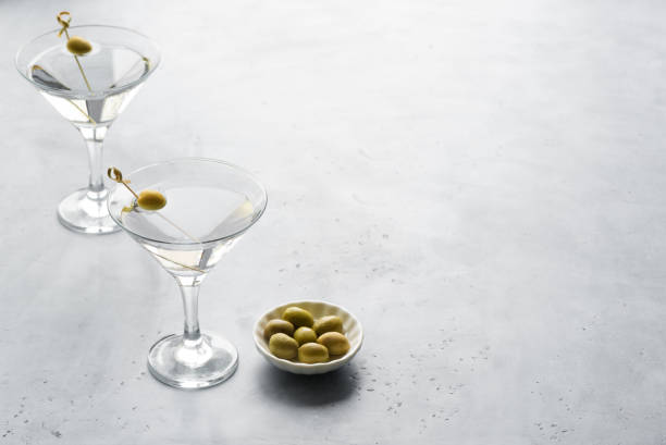 istock Classic Dry Martini with olives 1257912968