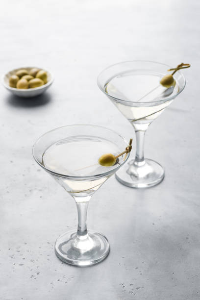istock Classic Dry Martini with olives 1257912977