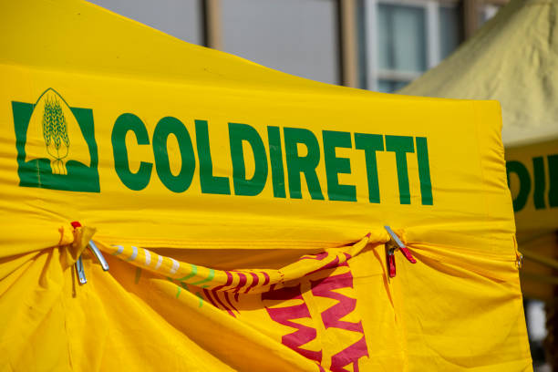 coldiretti stand in the center of the city of terni terni,italy july 24 2020:coldiretti stand in the center of the city of terni fiera stock pictures, royalty-free photos & images