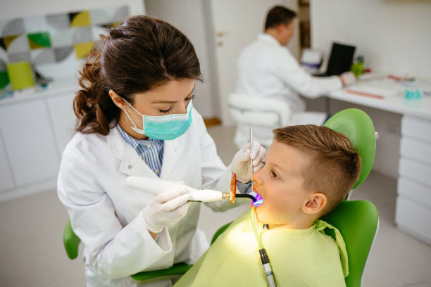 istock Little boy at dentist's office 1257916955