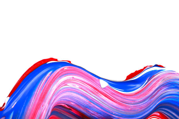 Red White Blue Paint Mixed Swirl Vibrant Color. Canon 5dMkii Lens MP-E65mm f/2.8 1-5x Macro Photo ISO 100