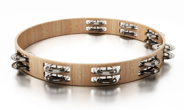 istock Tambourine isolated on white 1257922732