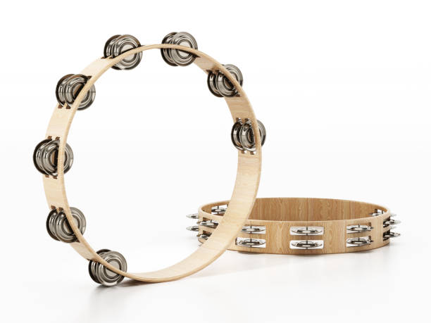 istock Tambourines isolated on white 1257922763