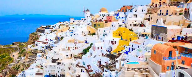istock Oia panorama, Santorini island in Greece 1257924570