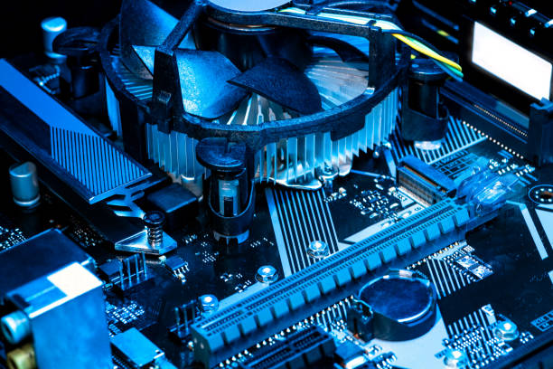 istock Motherboard, CPU, cooler and memory on motherboard 1257927435
