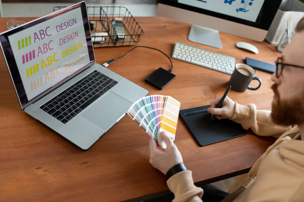 istock Choosing color of font 1257933396