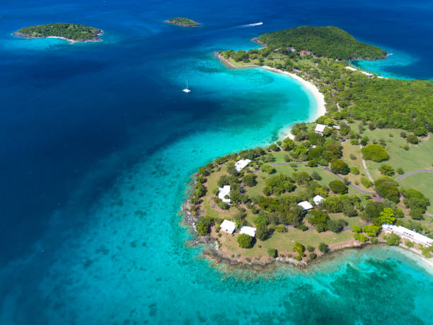 istock Aerial view of caneel bay, St. John 1257934952