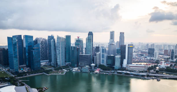 istock Singapore sunset view panoramic banner 1257945757