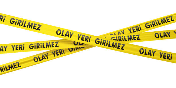istock Crime Scene no entry Tape 1257947182