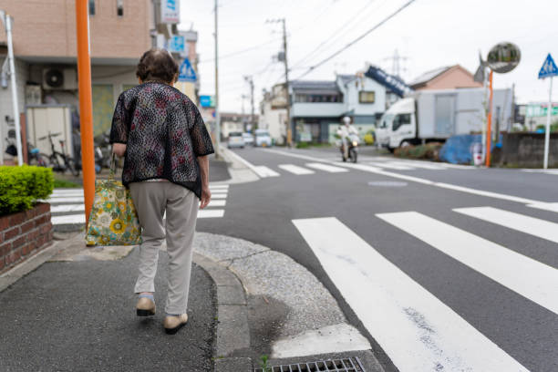 Asian senior woman going for shopping