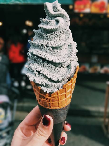 istock Black Seseme Ice Cream 1257953369