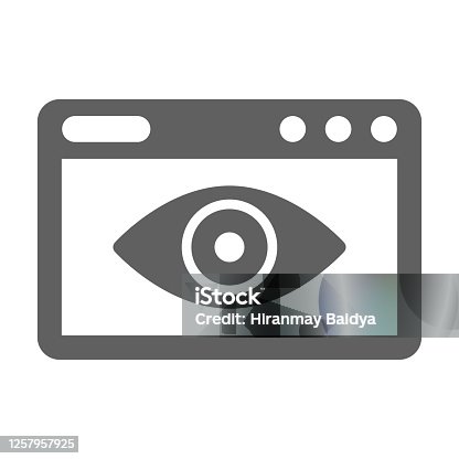 istock Web Visibility icon / gray color 1257957925