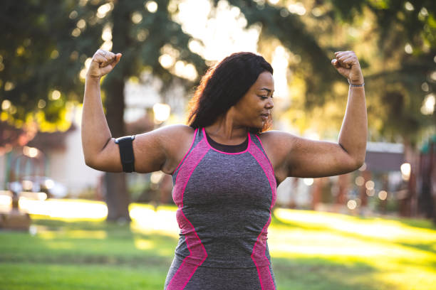 istock Woman strength, determination, healthy lifestyle 1257964865
