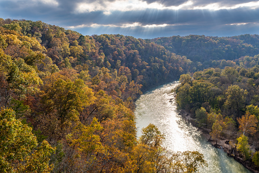This is the Illinois River from an overlook at the Sparrow Hawk WMA, Oklahoma.