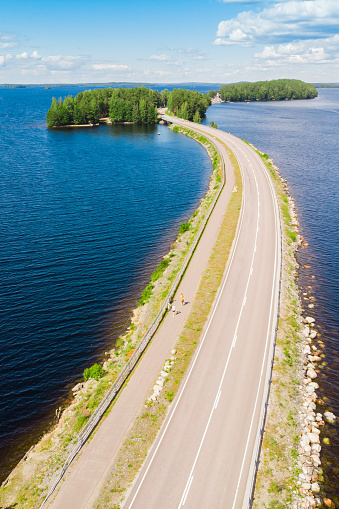 Aerial View Of Pulkkilanharju Ridge On Lake Paijanne Paijanne National