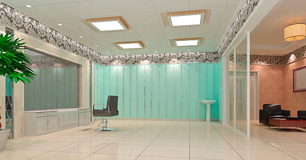 istock 3D hair salon, barber shop 125798090