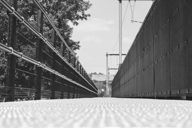 istock A black-and-white walkway in the countryside 1257983610