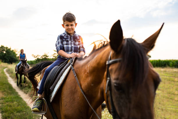 istock A young boy on a horse in the countryside 1257990837