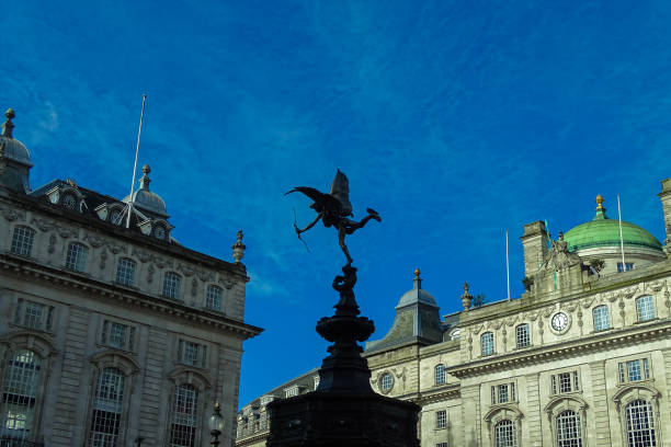 istock Piccadilly Circus and a bright sky in central London, UK. 1257992019
