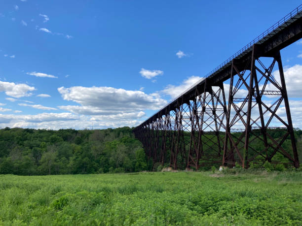 Moodna Viaduct Iron railroad trestle, Schunemunk Mountain in Cornwall, New York orange county new york stock pictures, royalty-free photos & images