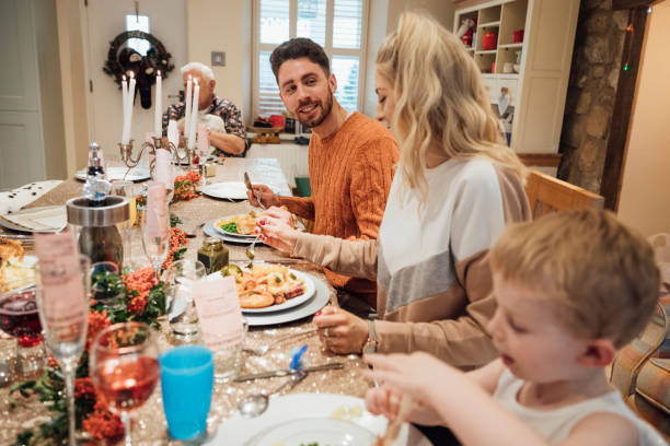 istock Christmas Dinner With My Family 1257993466