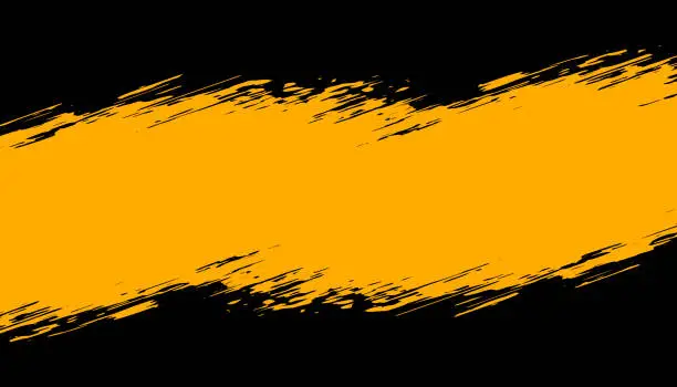 Vector illustration of abstract black and yellow grunge background design