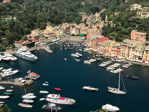istock Exclusive yachts moored in the sea lagoon 1258002599