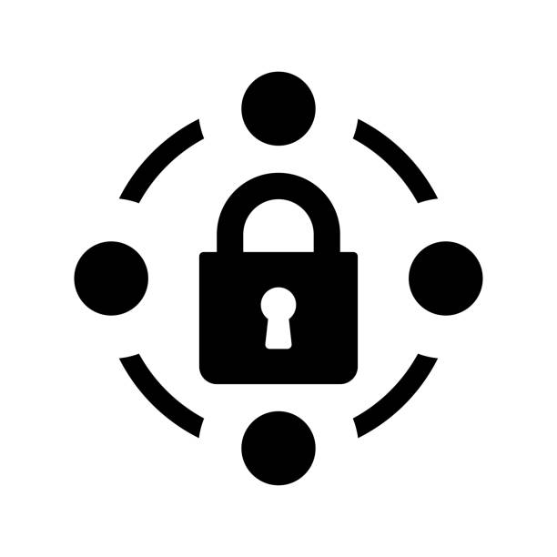 ilustrações de stock, clip art, desenhos animados e ícones de security lock icon / black color - fechadura