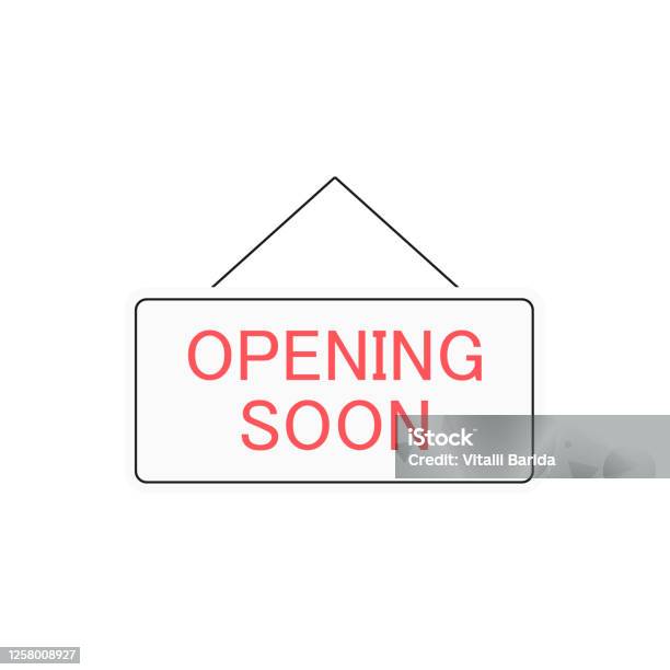 Basic Opening Soon Sign Opening Soon Sign Symbol Stock Illustration - Download Image Now ...