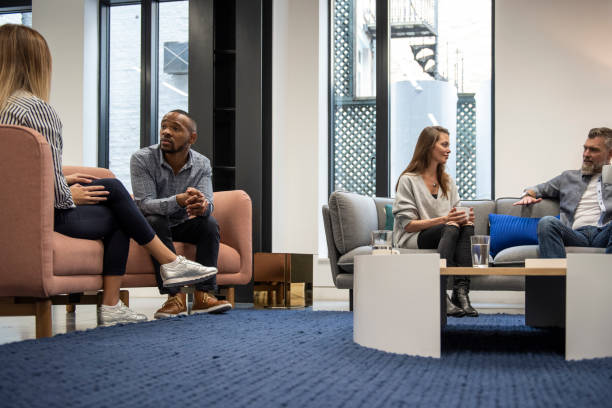istock Young colleagues enjoying a coffee break 1258011401