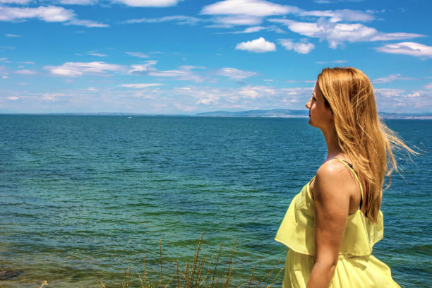 Woman on vacation at the beach
