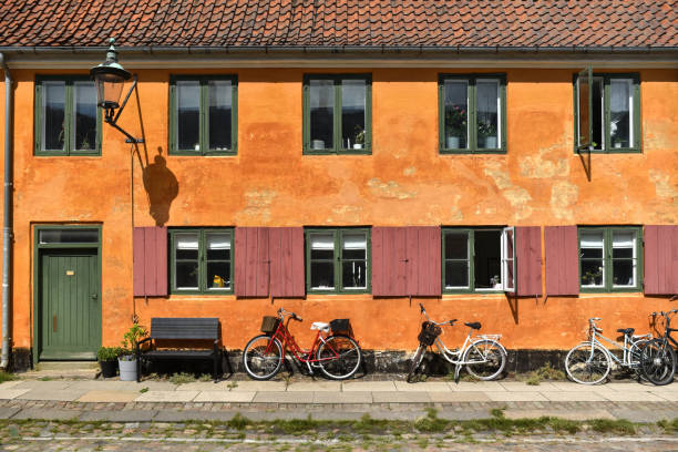 istock Orange house facace in Copenhagen 1258013707