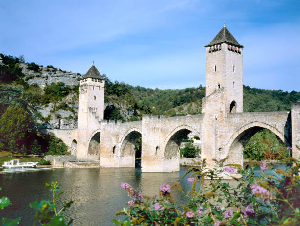 istock Pont Valentre arch bridge with towers 1258015922