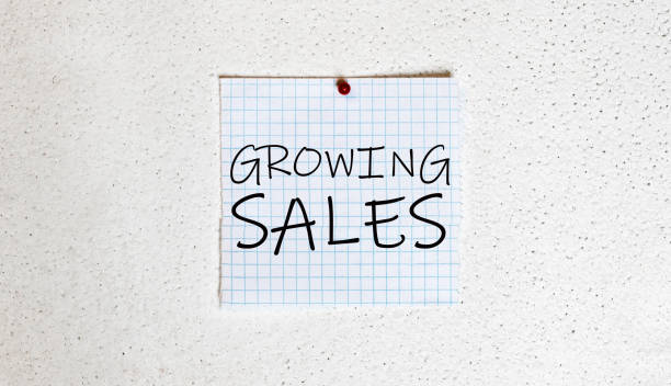 istock white paper on the white background with text Growing Sales 1258018530