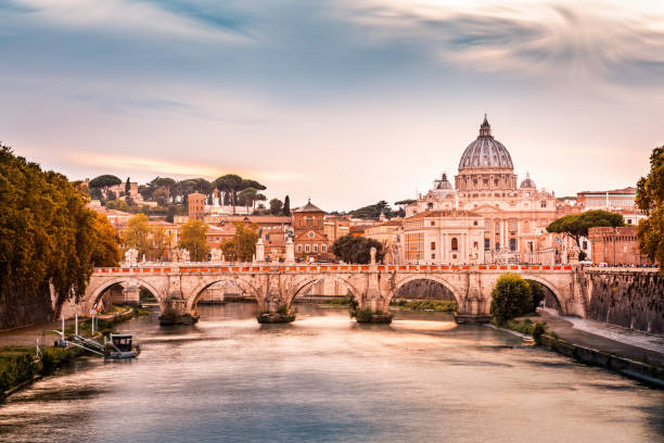 istock Saint Peter and the Angels Bridge in Rome 1258019520