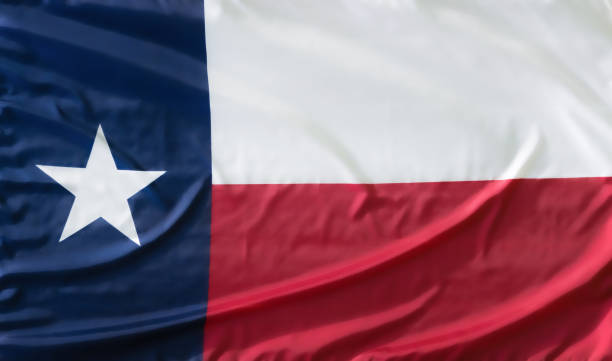 istock State Flag of Texas on waving fabric texture 1258020383