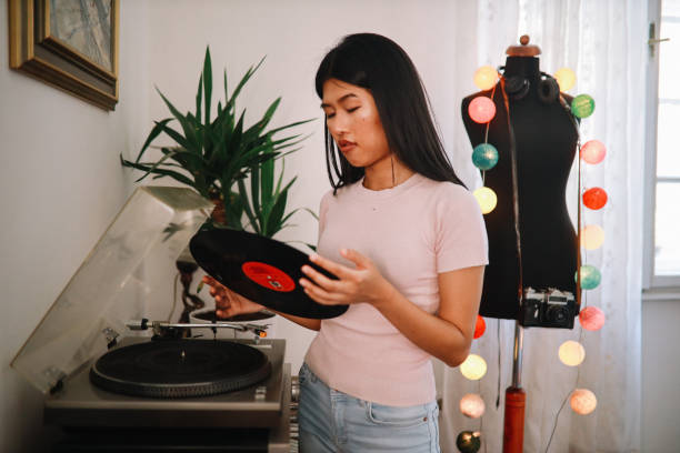 istock Choosing the next vinyl record to play 1258026745