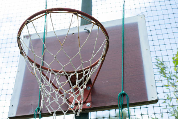 istock Basketball hoop in the yard 1258026763