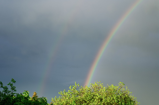 Double rainbow in the sky