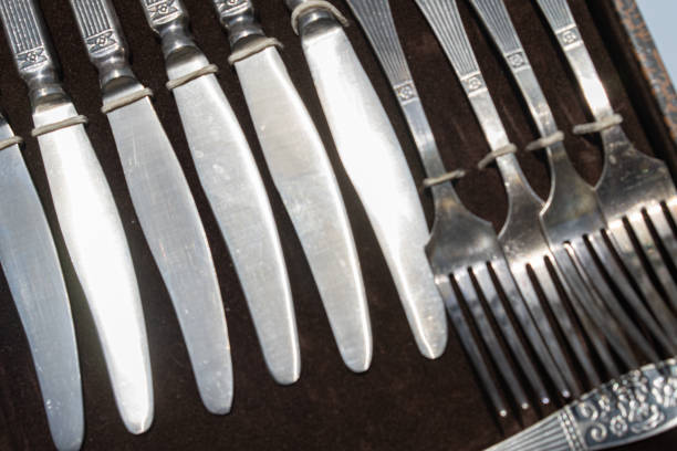 istock Set with forks, spoons and knives 1258026967