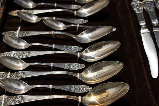 istock Set with forks, spoons and knives 1258026972