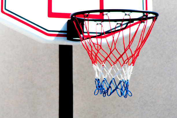 istock Basketball hoop in flag colors 1258027072