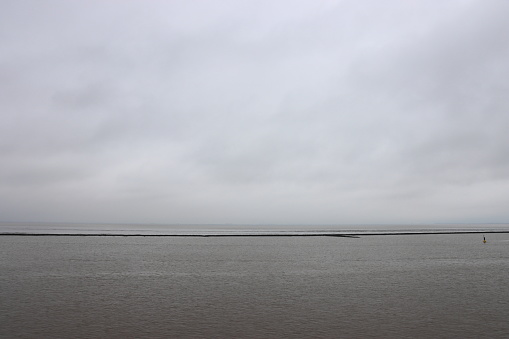 the grey and rough North Sea