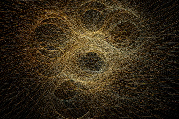 Detailed high resolution stock photo background created with particles designed to represent a variety of concepts including science, mathematics, communication, etc.. Also useful as a psychedelic or abstract art background for a number of non-technical themes. Solid black background for easy composition.