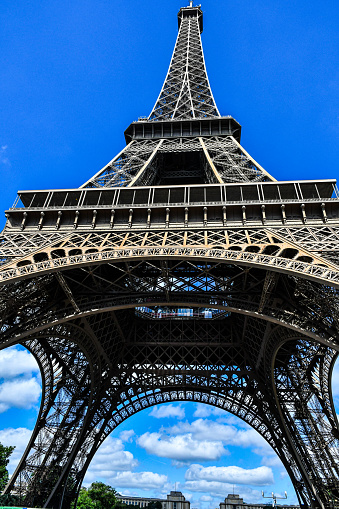 Eiffel Tower at Paris France. Tourist attraction at Paris France.