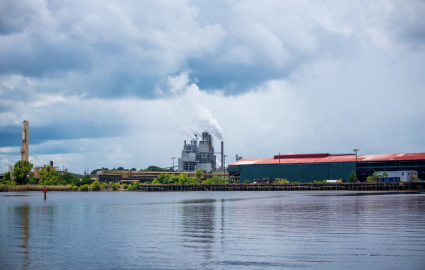 istock Smoke from a Factory 1258036352